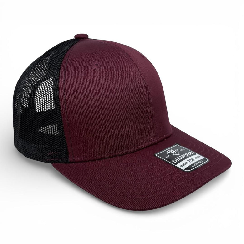 Gorra Diamond Snapback 206 trucker lisa o con bordado personalizado al mayoreo - Insignia Bordados