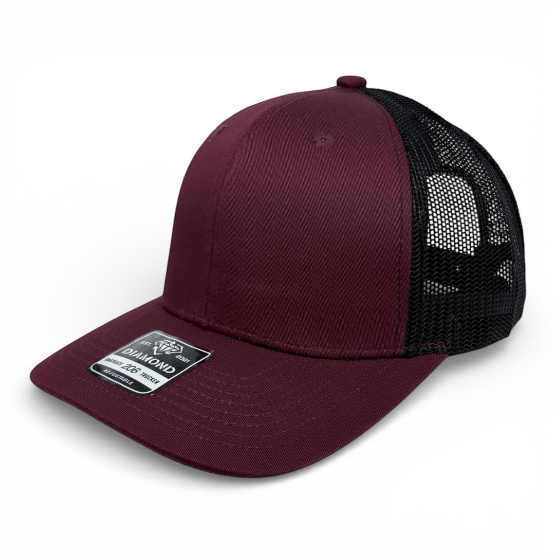 Gorra Diamond Snapback 206 trucker lisa o con bordado personalizado al mayoreo - Insignia Bordados