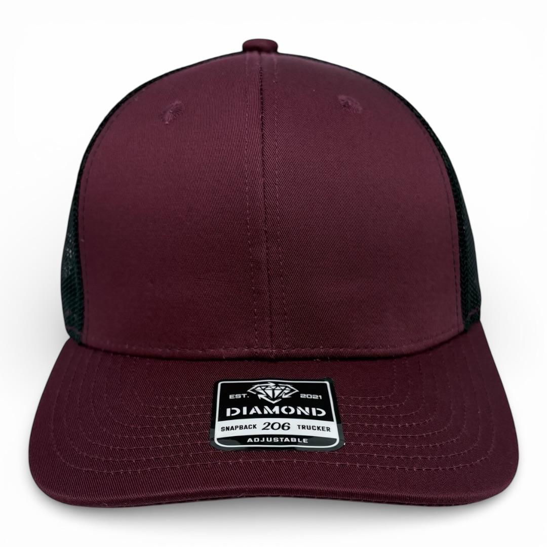 Gorra Diamond Snapback 206 trucker lisa o con bordado personalizado al mayoreo - Insignia Bordados